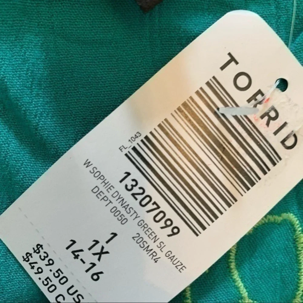 NWT Torrid size 1 embroidered swing cami - Picture 5 of 10